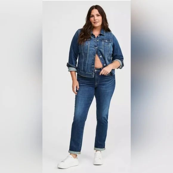 Torrid Boyfriend Dark Denim Jeans, EUC - Picture 1 of 7